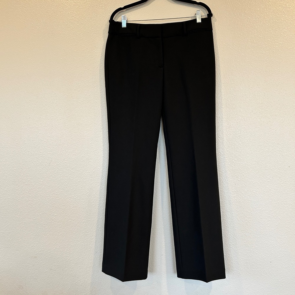 LOFT Marisa Trousers Black Straight Leg Career Pants Womens Size 6